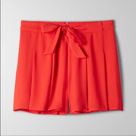 NWOT Aritzia Sunday Best Westley Flowy Shorts in Scarlet Red 4 - Picture 4 of 6